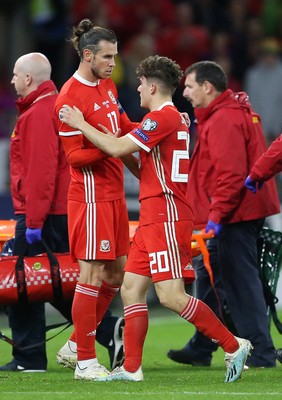 131019 - Wales v Croatia - European Championship Qualifiers - Group E - Gareth Bale and Daniel James of Wales