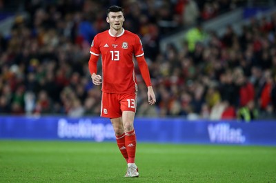 131019 - Wales v Croatia - European Championship Qualifiers - Group E - Kieffer Moore of Wales