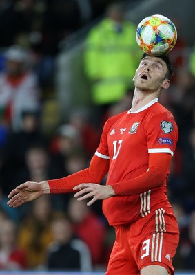 131019 - Wales v Croatia - European Championship Qualifiers - Group E - Kieffer Moore of Wales