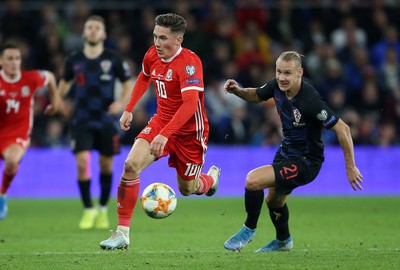 131019 - Wales v Croatia - European Championship Qualifiers - Group E - Harry Wilson of Wales