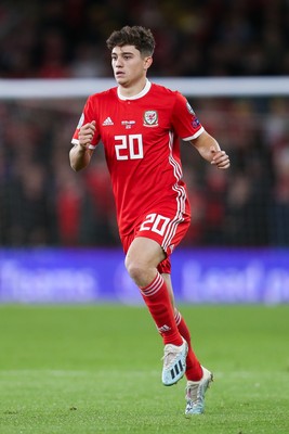 131019 - Wales v Croatia, UEFA Euro 2020 Qualifier - Daniel James of Wales