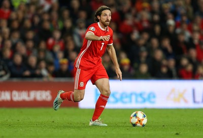 131019 - Wales v Croatia, UEFA Euro 2020 Qualifier - Joe Allen of Wales