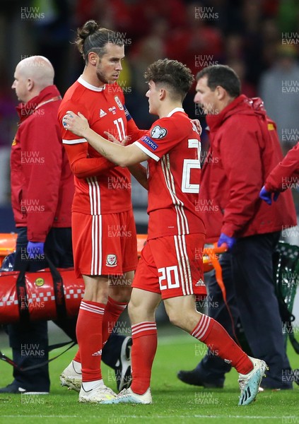 131019 - Wales v Croatia - European Championship Qualifiers - Group E - Gareth Bale and Daniel James of Wales