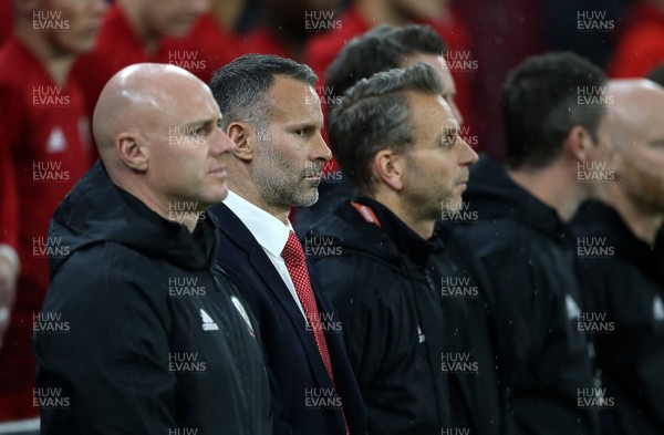 131019 - Wales v Croatia - European Championship Qualifiers - Group E - Wales coach Ryan Giggs and Robert Page (left)