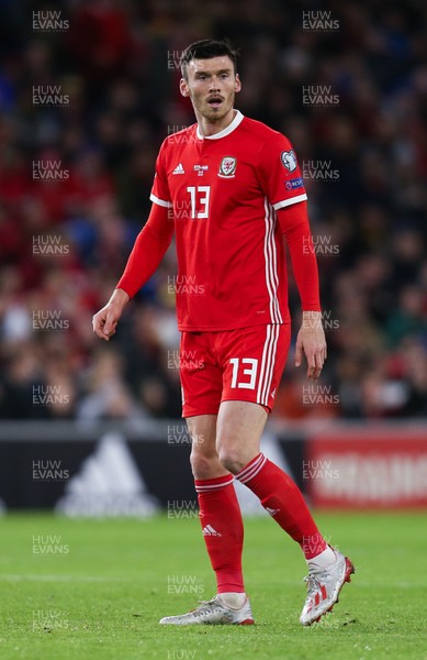 131019 - Wales v Croatia, UEFA Euro 2020 Qualifier - Kieffer Moore of Wales