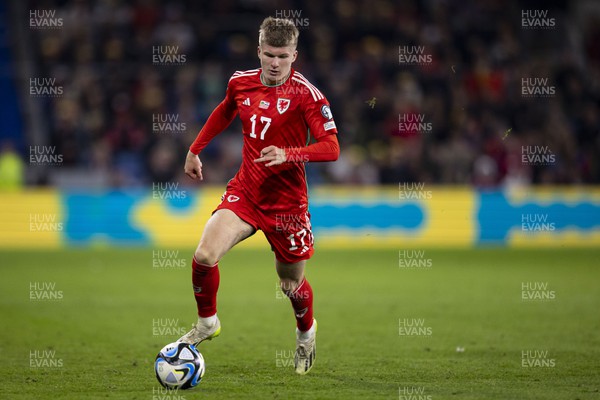 151023 - Wales v Croatia - European Championship Qualifier - Wales' Jordan James in action