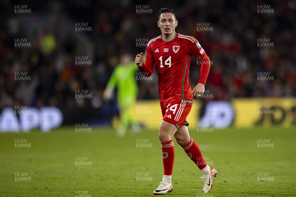 151023 - Wales v Croatia - European Championship Qualifier - Wales' Connor Roberts in action