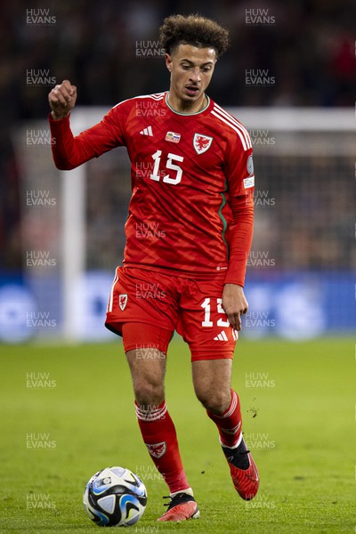 151023 - Wales v Croatia - European Championship Qualifier - Wales' Ethan Ampadu in action