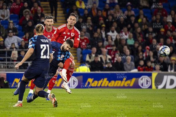 151023 - Wales v Croatia - European Championship Qualifier - Wales' Connor Roberts in action