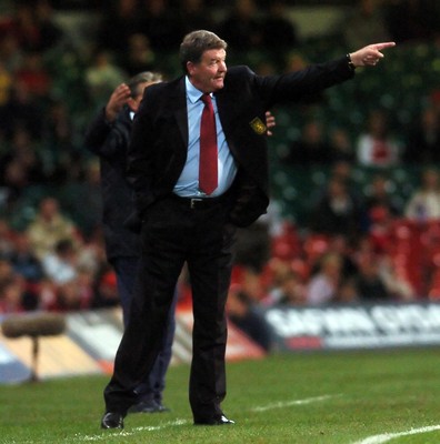 11.10.06 - Euro 2008 Qualifying Match, Group D Wales v Cyprus Wales' manager John Toshack shouts instructions 