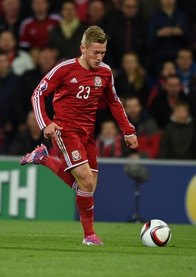 131014 - Wales v Cyprus - UEFA European Championship - George Williams of Wales 