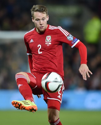 131014 - Wales v Cyprus - UEFA European Championship - Chris Gunter of Wales 