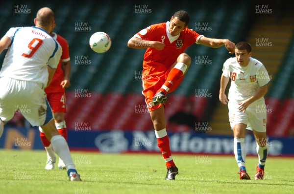 02.06.07 - Wales v Czech Republic - UEFA Euro 2008 Qualifying, Group D - Wales' Lewin Nyatanga tries to control the ball 