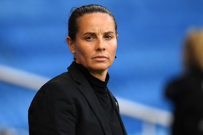 090626 - Wales Women v Czech Republic Women - 2027 FIFA Women's World Cup Qualifying - Rhian Wilkinson, Wales head coach