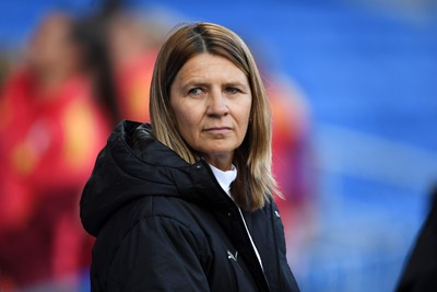 090626 - Wales Women v Czech Republic Women - 2027 FIFA Women's World Cup Qualifying - Jitka Klimkova, Czech Republic head coach
