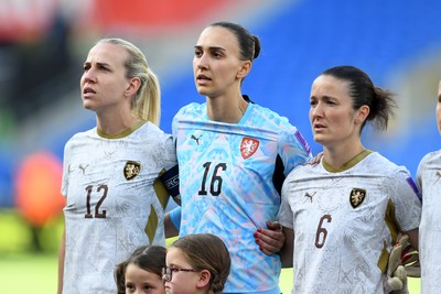 090626 - Wales Women v Czech Republic Women - 2027 FIFA Women's World Cup Qualifying - Czech anthem