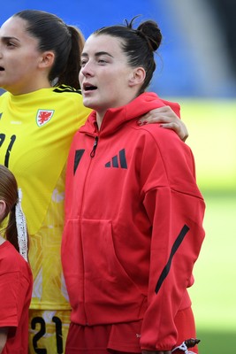 090626 - Wales Women v Czech Republic Women - 2027 FIFA Women's World Cup Qualifying - Wales anthem
