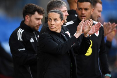 090626 - Wales Women v Czech Republic Women - 2027 FIFA Women's World Cup Qualifying - Rhian Wilkinson, Wales head coach