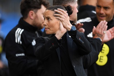 090626 - Wales Women v Czech Republic Women - 2027 FIFA Women's World Cup Qualifying - Rhian Wilkinson, Wales head coach