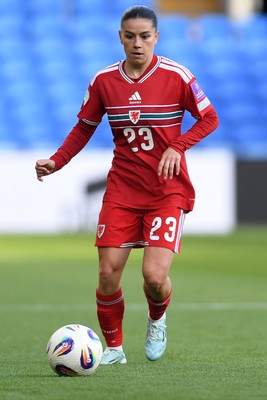 090626 - Wales Women v Czech Republic Women - 2027 FIFA Women's World Cup Qualifying - Ffion Morgan of Wales