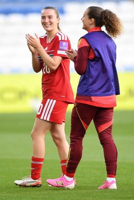 090626 - Wales Women v Czech Republic Women - 2027 FIFA Women's World Cup Qualifying - Carrie Jones of Wales applauding fans at full time