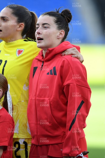 090626 - Wales Women v Czech Republic Women - 2027 FIFA Women's World Cup Qualifying - Wales anthem