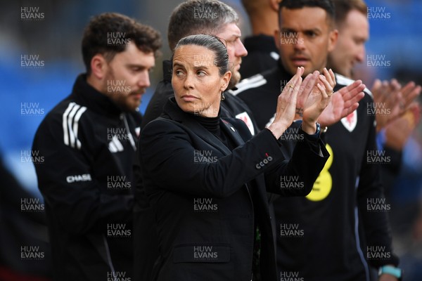 090626 - Wales Women v Czech Republic Women - 2027 FIFA Women's World Cup Qualifying - Rhian Wilkinson, Wales head coach