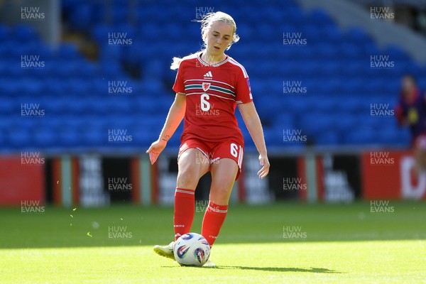 090626 - Wales Women v Czech Republic Women - 2027 FIFA Women's World Cup Qualifying - Angharad James of Wales