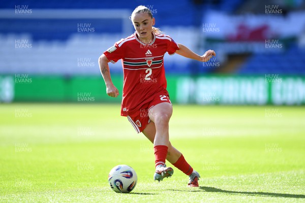 090626 - Wales Women v Czech Republic Women - 2027 FIFA Women's World Cup Qualifying - Lily Woodman of Wales