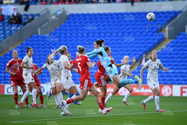 090626 - Wales Women v Czech Republic Women - 2027 FIFA Women's World Cup Qualifying - Gemma Evans of Wales scores a goal