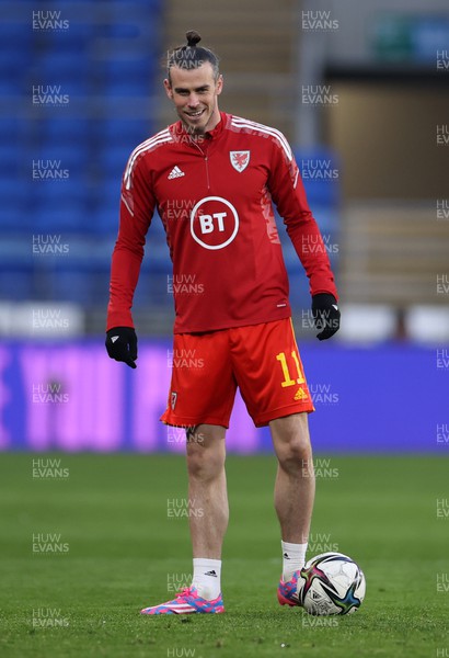 290322 - Wales v Czech Republic - International Friendly - Gareth Bale of Wales during the warm up