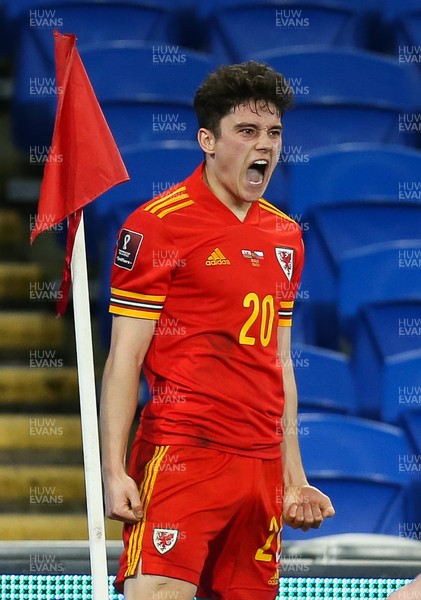 300321 Wales v Czech Republic, FIFA World Cup 2022 Qualifying match - Daniel James of Wales celebrates after scoring goal
