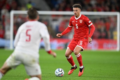 041026 - Wales v Denmark - UEFA Nations League - Ethan Ampadu of Wales