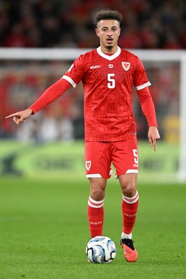 041026 - Wales v Denmark - UEFA Nations League - Ethan Ampadu of Wales