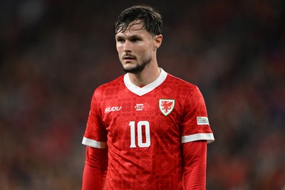 041026 - Wales v Denmark - UEFA Nations League - Liam Cullen of Wales