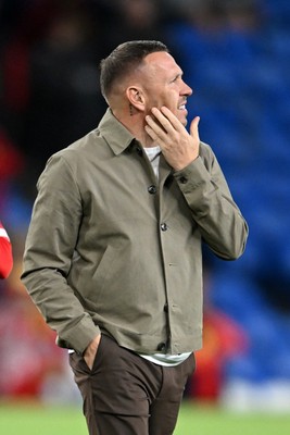 041026 - Wales v Denmark - UEFA Nations League - Craig Bellamy, Wales Manager at full time