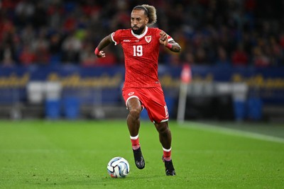041026 - Wales v Denmark - UEFA Nations League - Sorba Thomas of Wales