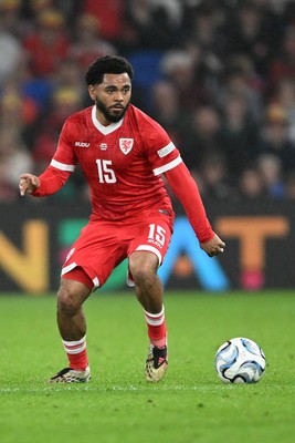 041026 - Wales v Denmark - UEFA Nations League - Jay Dasilva of Wales