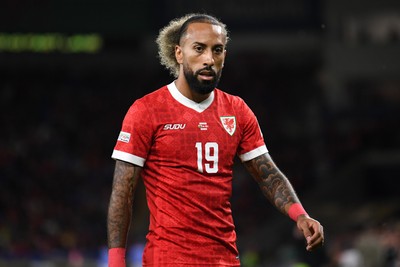 041026 - Wales v Denmark - UEFA Nations League - Sorba Thomas of Wales