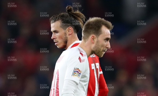 161118 - Wales v Denmark - UEFA Nations League B - Gareth Bale of Wales and Christian Eriksen of Denmark
