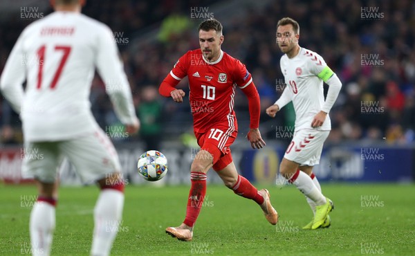 161118 - Wales v Denmark - UEFA Nations League B - Aaron Ramsey of Wales