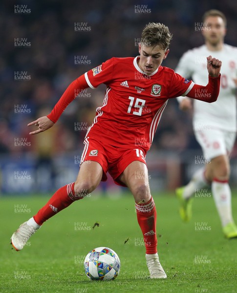 161118 - Wales v Denmark - UEFA Nations League B - David Brooks of Wales