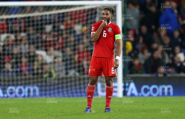 161118 - Wales v Denmark - UEFA Nations League B - Dejected Ashley Williams of Wales