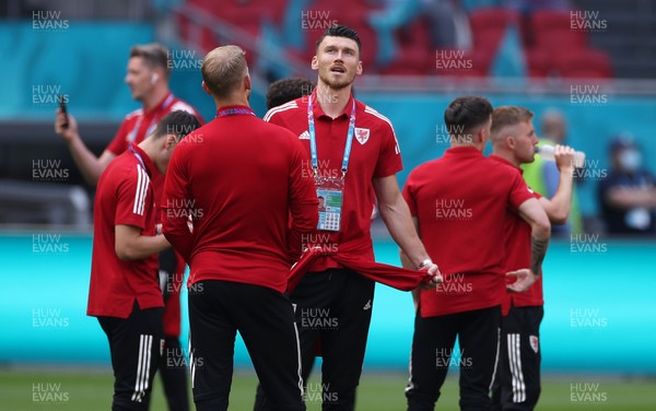 260621 - Wales v Denmark - European Championship - Round of 16 - Kieffer Moore of Wales