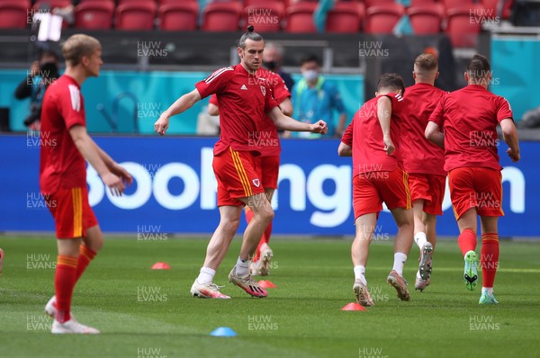 260621 - Wales v Denmark - European Championship - Round of 16 - Gareth Bale of Wales during the warm up