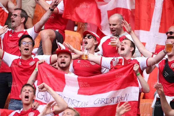 260621 - Wales v Denmark - European Championship - Round of 16 - Denmark fans enjoy the atmosphere