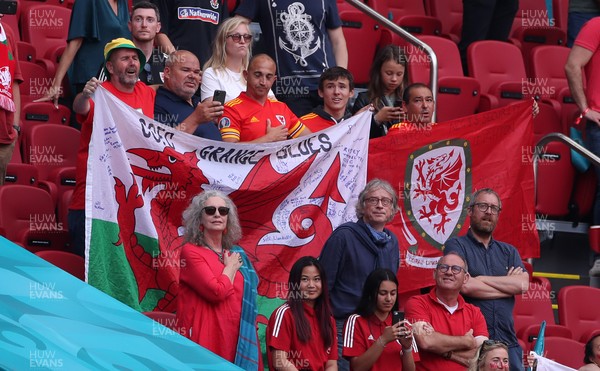 260621 - Wales v Denmark - European Championship - Round of 16 - Wales fans in the stadium