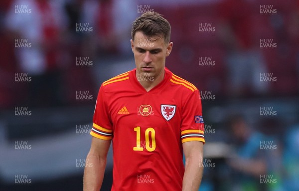 260621 - Wales v Denmark - European Championship - Round of 16 - A dejected Aaron Ramsey of Wales