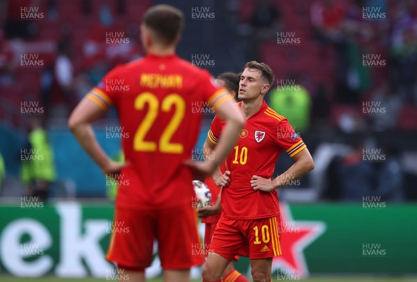 260621 - Wales v Denmark - European Championship - Round of 16 - A dejected Aaron Ramsey of Wales