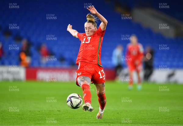 260923 - Wales v Denmark - UEFA Women’s Nations League - Rachel Rowe of Wales